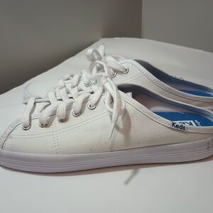 Keds White Canvas Slip-On Sneakers